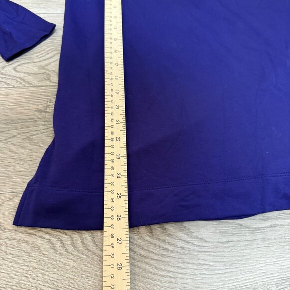 Chicos Zenergy Tunic Top Purple Cozy Brushed Fleece Cowl Neck Size 1 US Medium - Picture 9 of 11